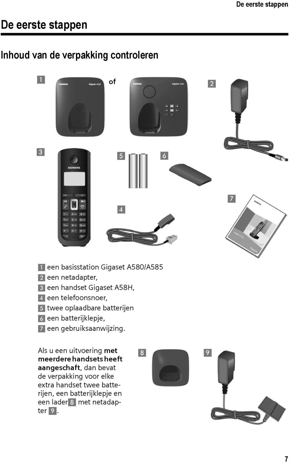 6een batterijklepje, 7een gebruiksaanwijzing.