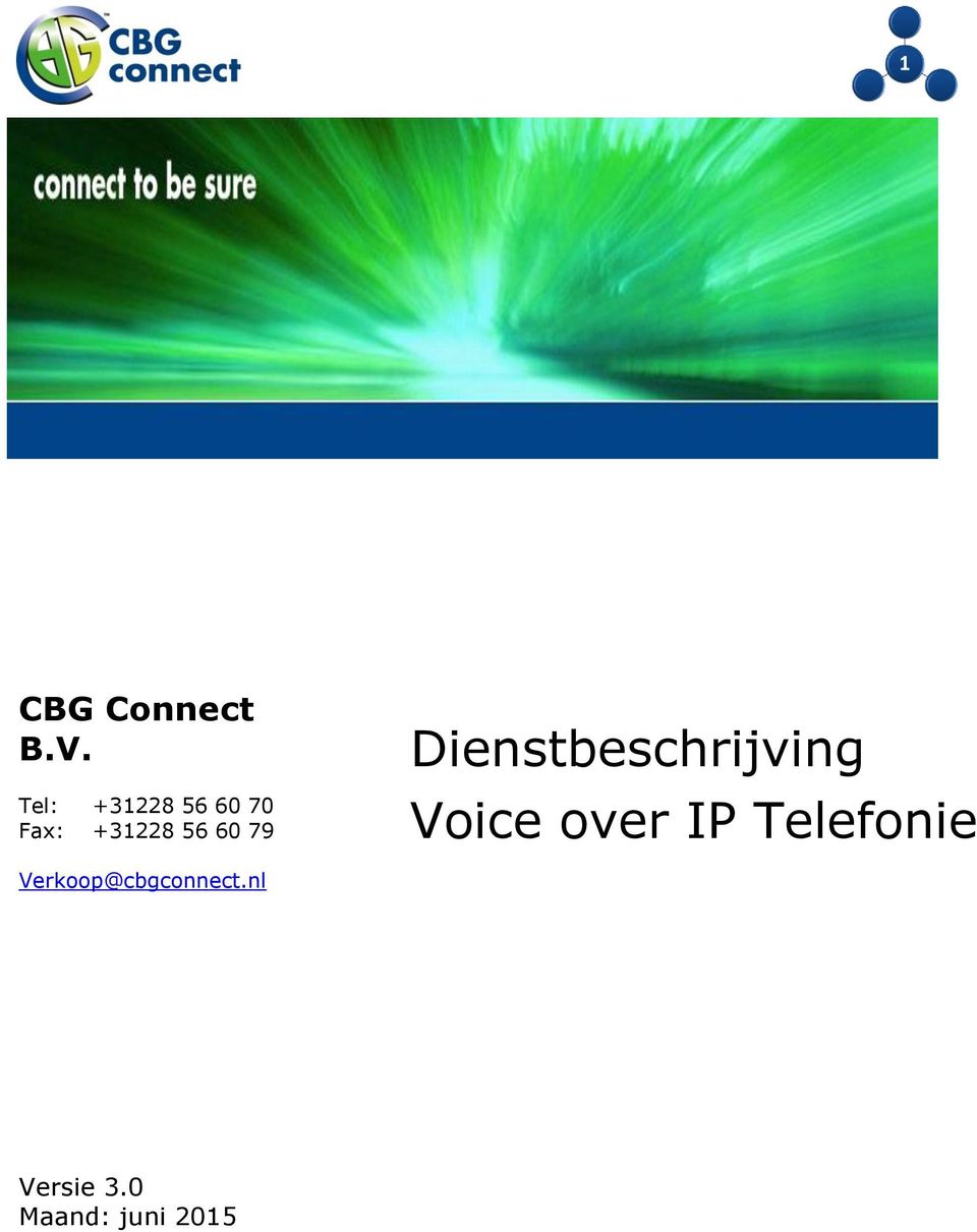 Dienstbeschrijving Voice over IP Telefonie