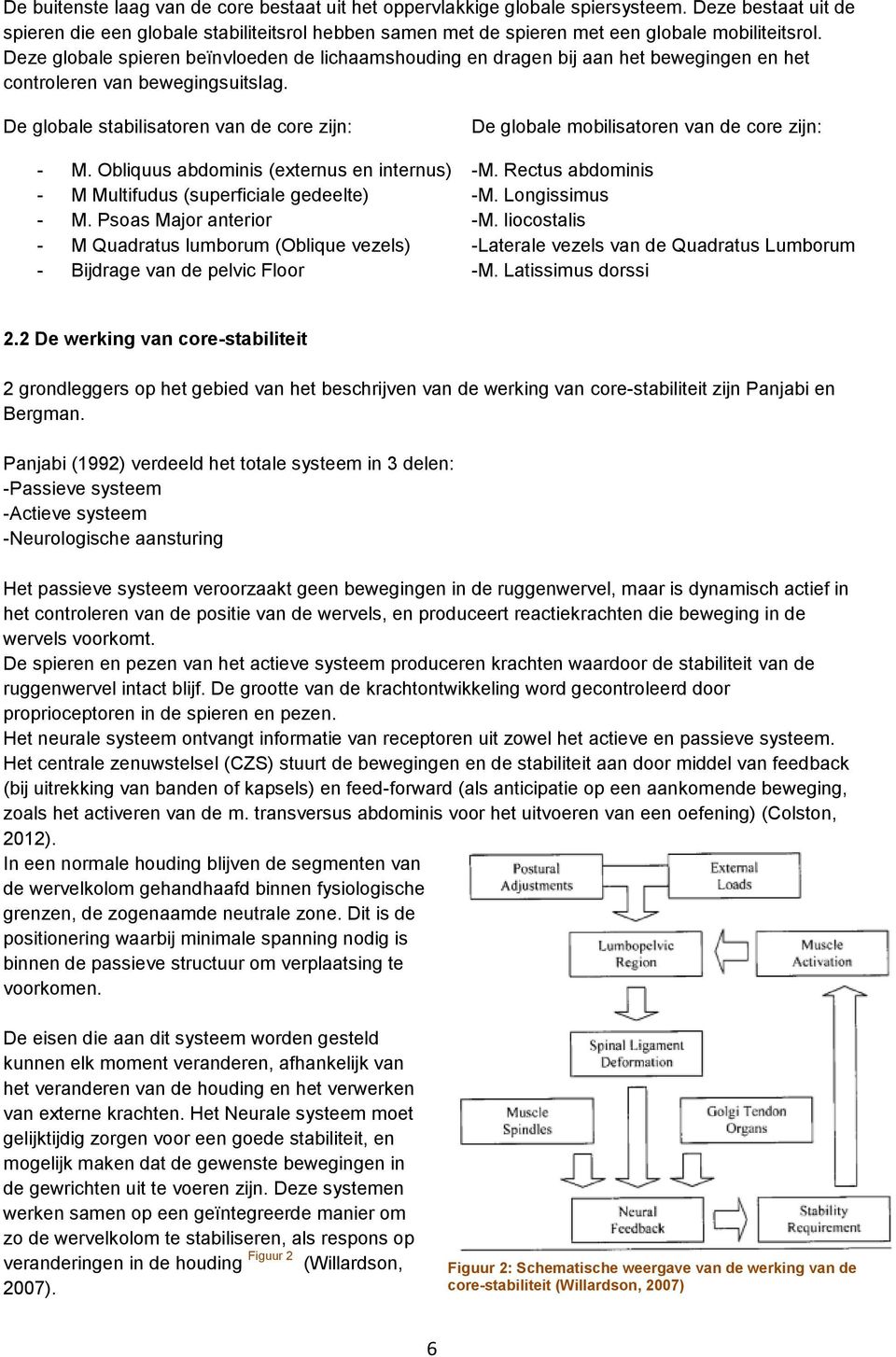 Deze globale spieren beïnvloeden de lichaamshouding en dragen bij aan het bewegingen en het controleren van bewegingsuitslag.