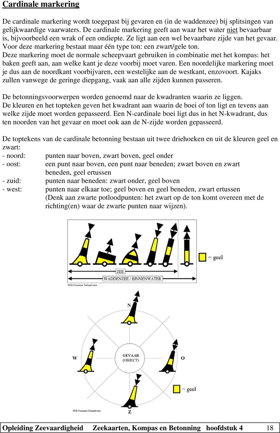 Voor deze markering bestaat maar één type ton: een zwart/gele ton.