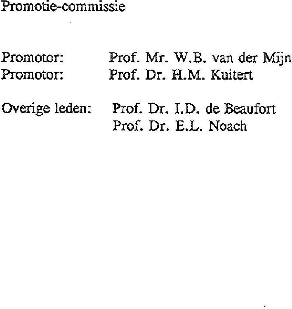 B. van der Mijn Prof. Dr. H.M. Kuiter!