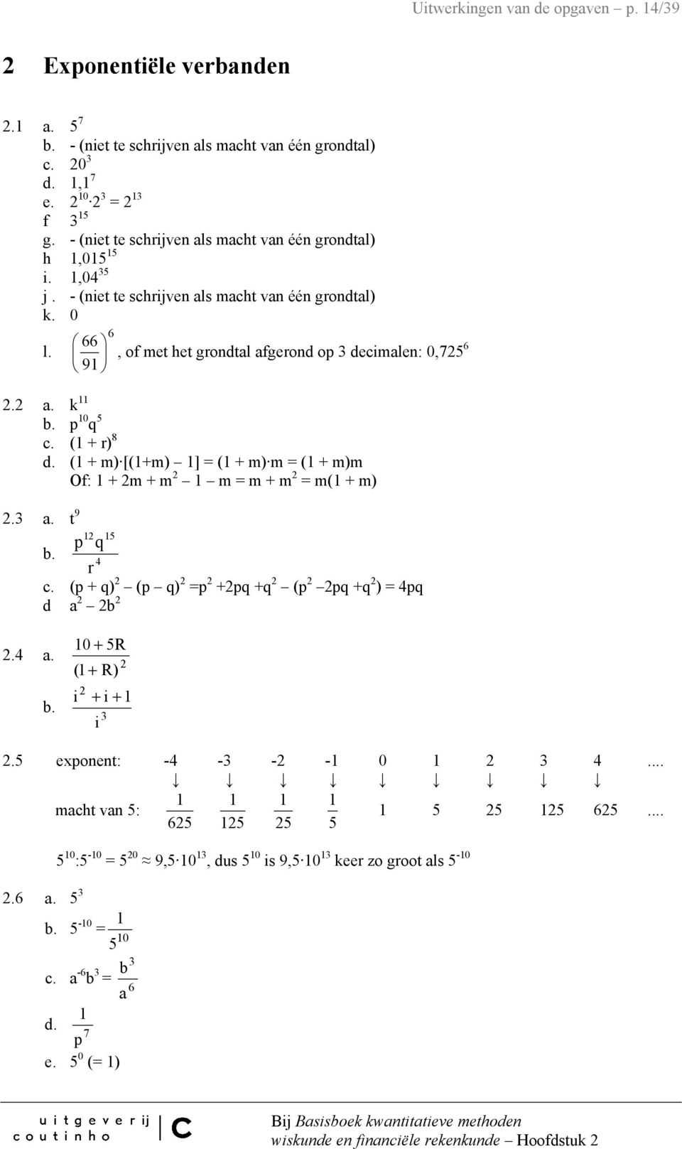 ( + r) 8 d. ( + m) [(+m) ] = ( + m) m = ( + m)m Of: + 2m + m 2 m = m + m 2 = m( + m) 2.3 a. t 9 2 5 p q b. r c. (p + q) 2 (p q) 2 =p 2 +2pq +q 2 (p 2 2pq +q 2 ) = pq d a 2 2b 2 2. a. b. + 5R 2 ( + R) 2 i + i + i 3 2.