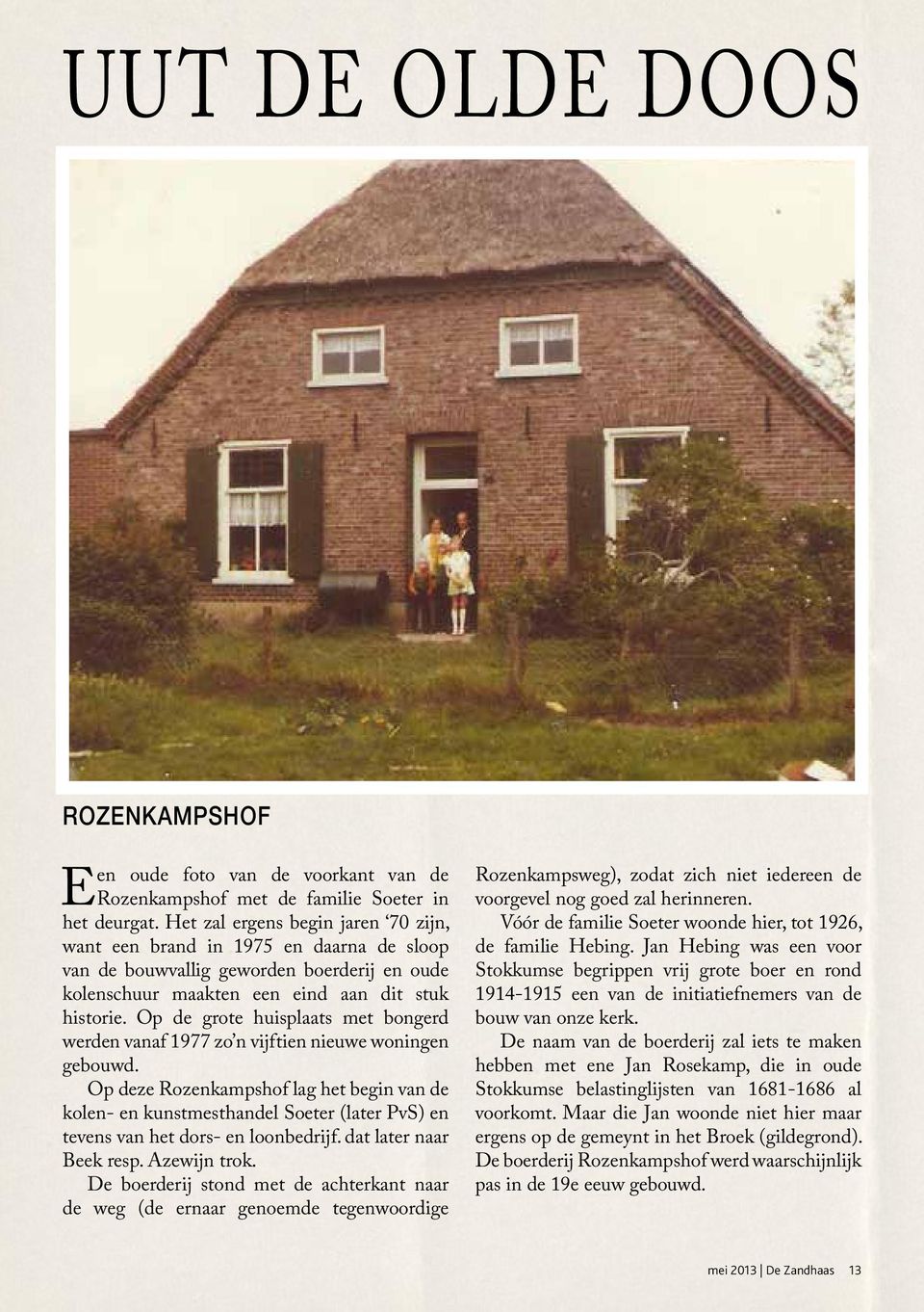 Op de grote huisplaats met bongerd werden vanaf 1977 zo n vijftien nieuwe woningen gebouwd.