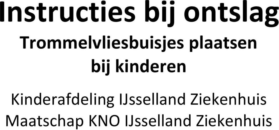 kinderen Kinderafdeling IJsselland
