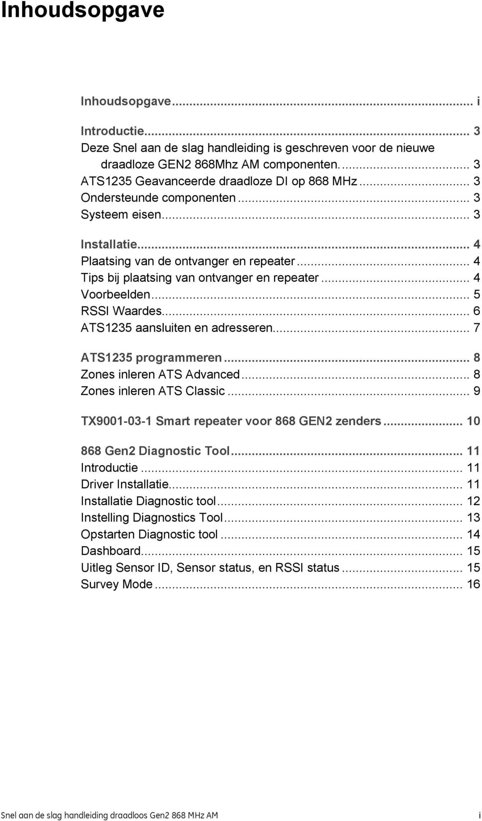 .. 6 ATS1235 aansluiten en adresseren... 7 ATS1235 programmeren... 8 Zones inleren ATS Advanced... 8 Zones inleren ATS Classic... 9 TX9001-03-1 Smart repeater voor 868 GEN2 zenders.