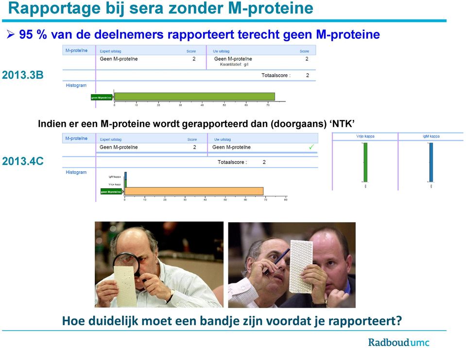 3B Indien er een M-proteine wordt gerapporteerd dan