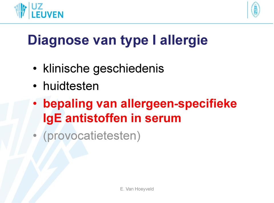 bepaling van allergeen-specifieke