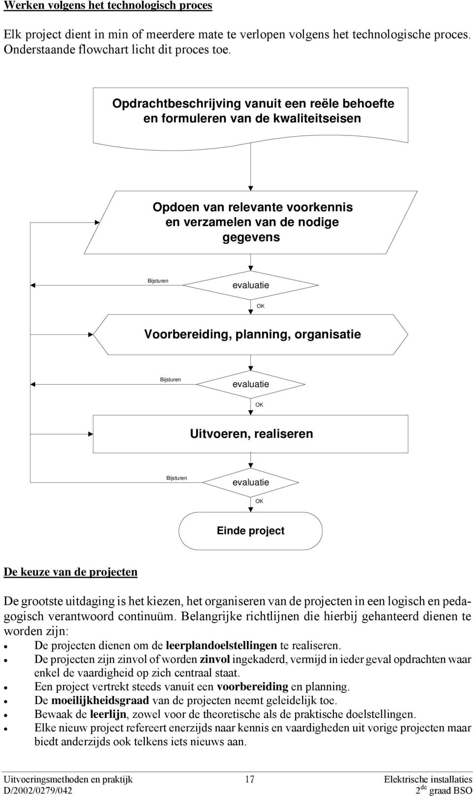 planning, organisatie Bijsturen evaluatie OK Uitvoeren, realiseren Bijsturen evaluatie OK Einde project De keuze van de projecten De grootste uitdaging is het kiezen, het organiseren van de projecten