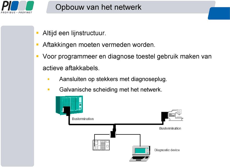 Voor programmeer en diagnose toestel gebruik maken van