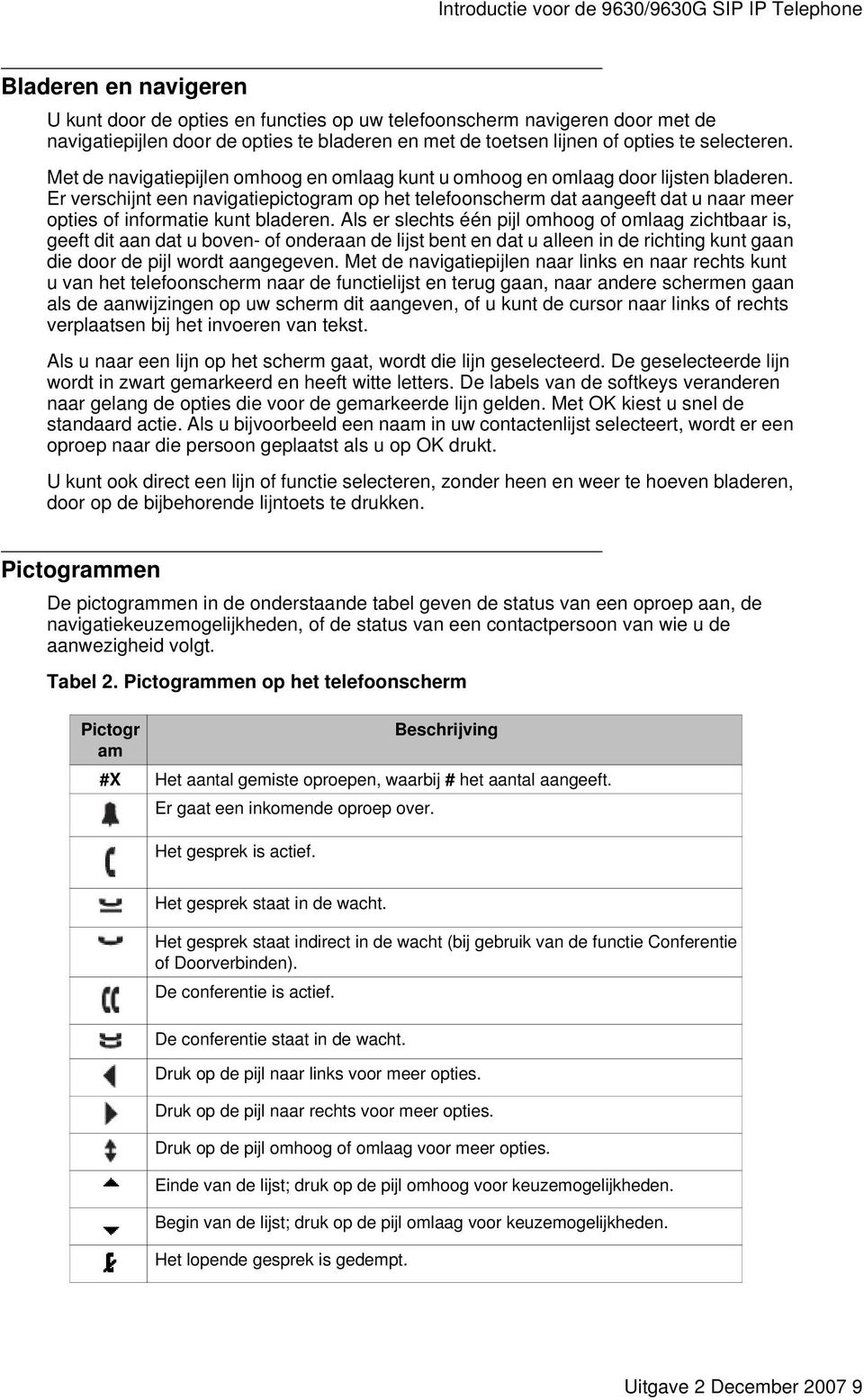 Er verschijnt een navigatiepictogram op het telefoonscherm dat aangeeft dat u naar meer opties of informatie kunt bladeren.