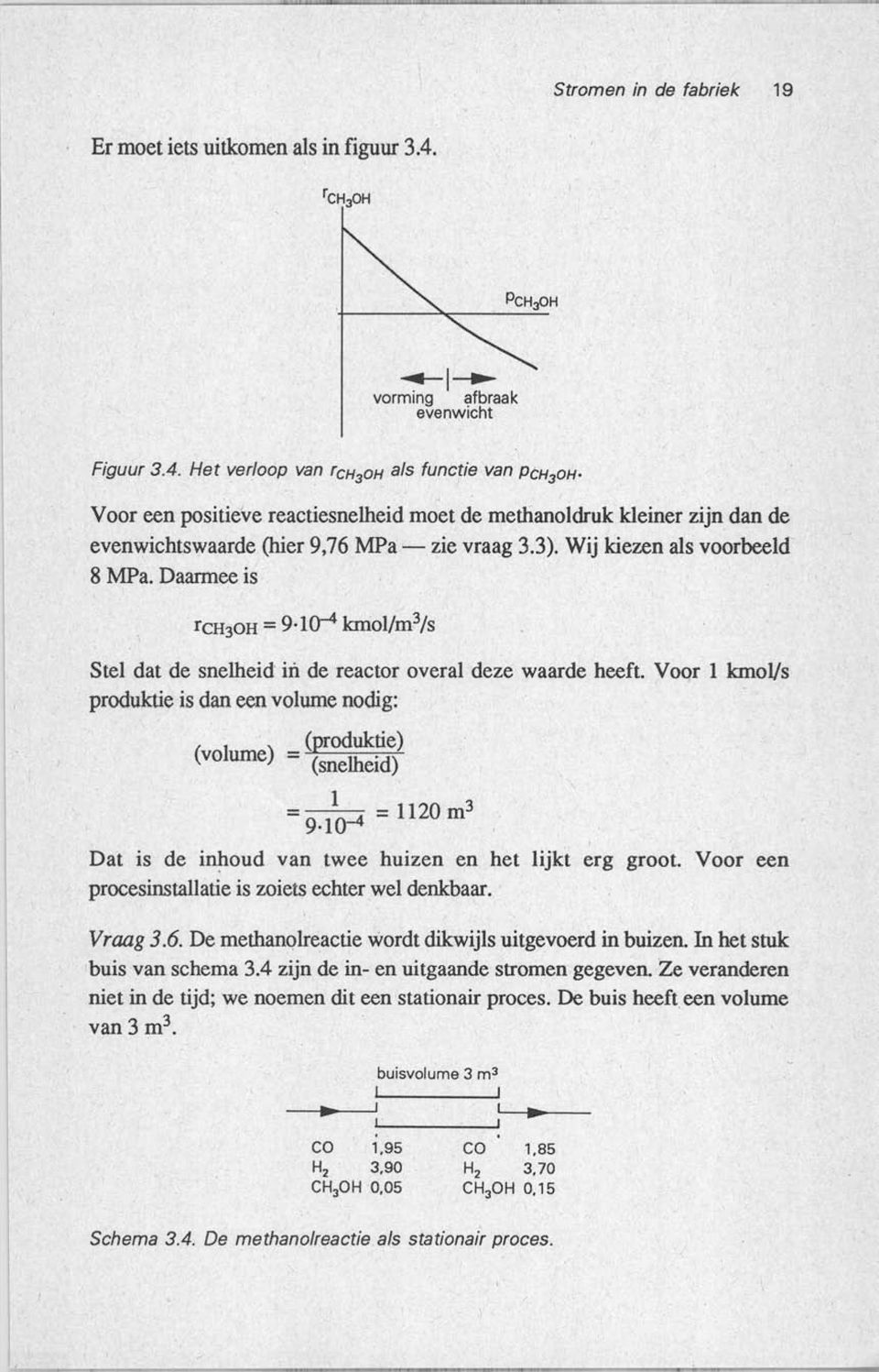 Daannee is Stel dat de snelheid in de reactor overal deze waarde heeft.