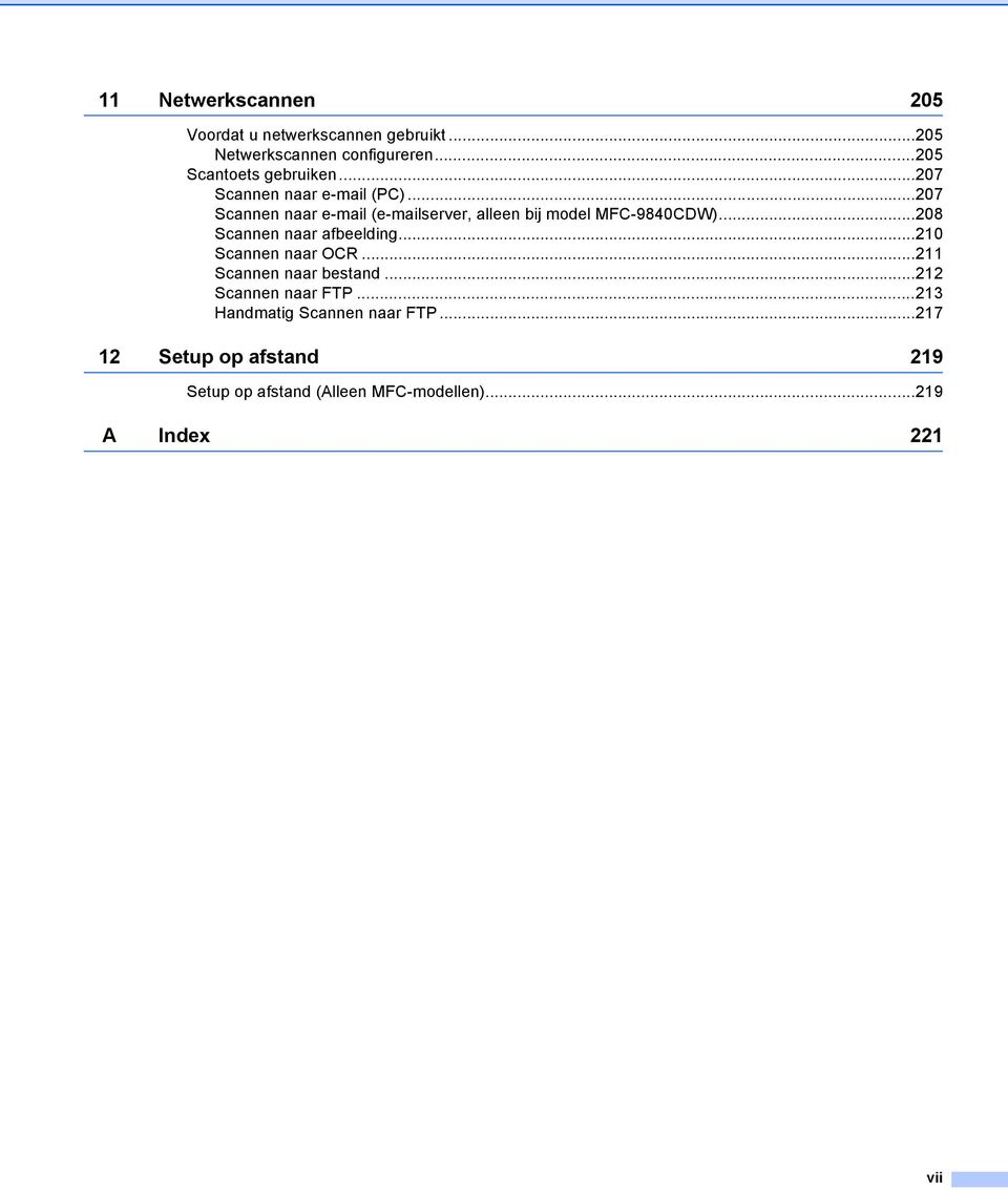 ..207 Scannen naar e-mail (e-mailserver, alleen bij model MFC-9840CDW)...208 Scannen naar afbeelding.