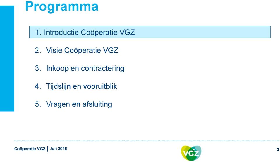 2. Visie Coöperatie VGZ 3.