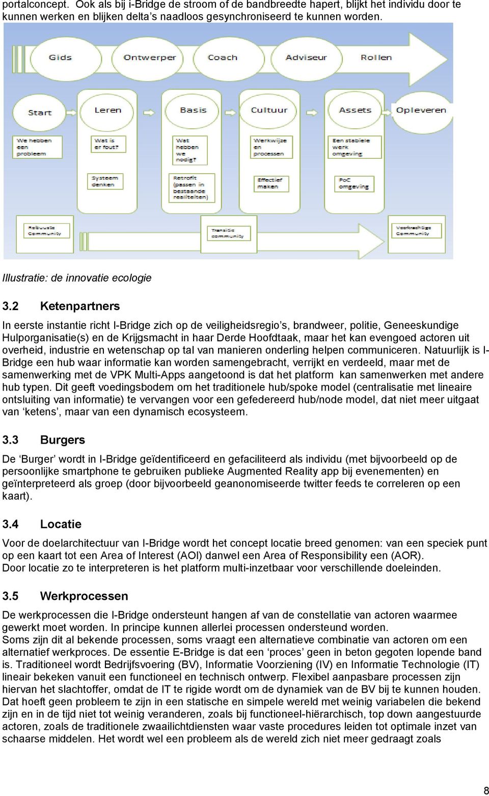 2 Ketenpartners In eerste instantie richt I-Bridge zich op de veiligheidsregio s, brandweer, politie, Geneeskundige Hulporganisatie(s) en de Krijgsmacht in haar Derde Hoofdtaak, maar het kan evengoed