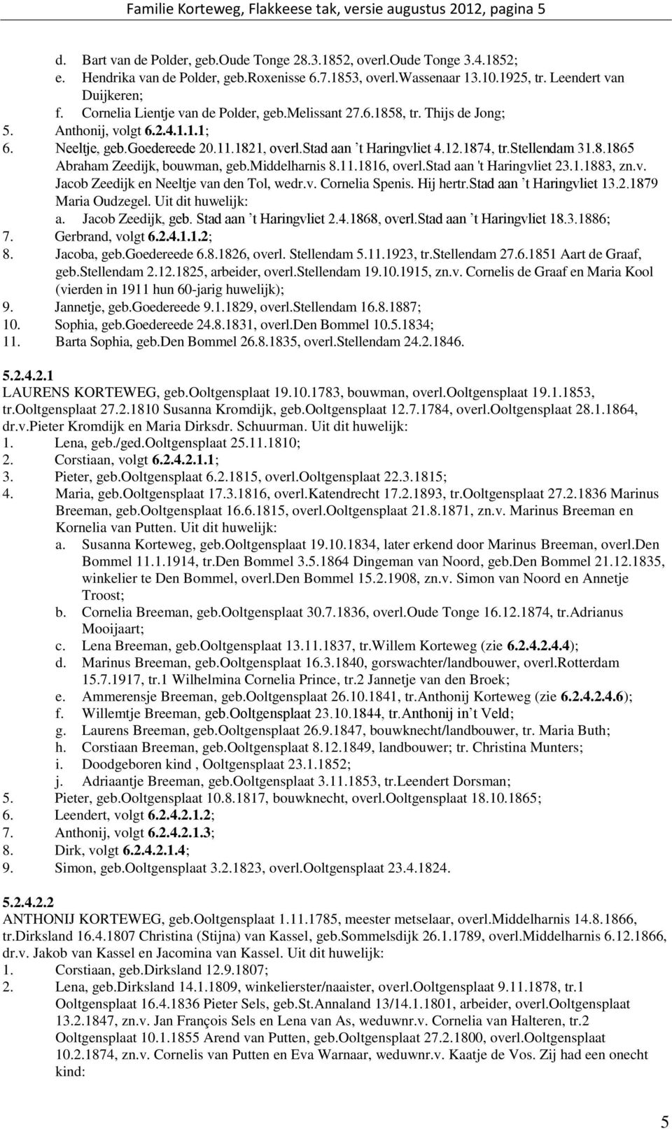 1821, overl.stad aan t Haringvliet 4.12.1874, tr.stellendam 31.8.1865 Abraham Zeedijk, bouwman, geb.middelharnis 8.11.1816, overl.stad aan 't Haringvliet 23.1.1883, zn.v. Jacob Zeedijk en Neeltje van den Tol, wedr.