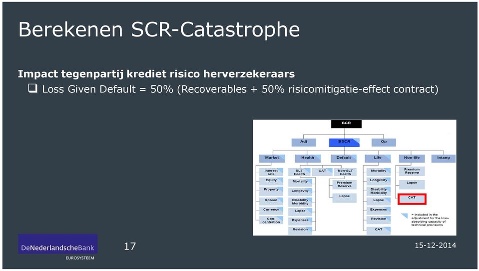 herverzekeraars Loss Given Default = 50%