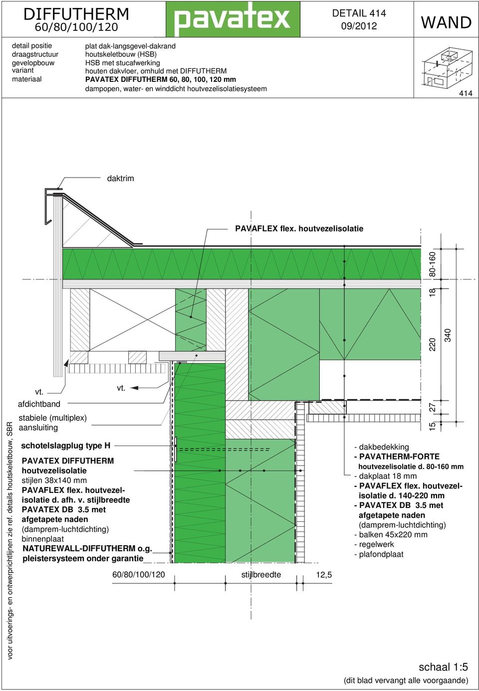 afdichtband stabiele (multiplex) aansluiting schotelslagplug type H vt