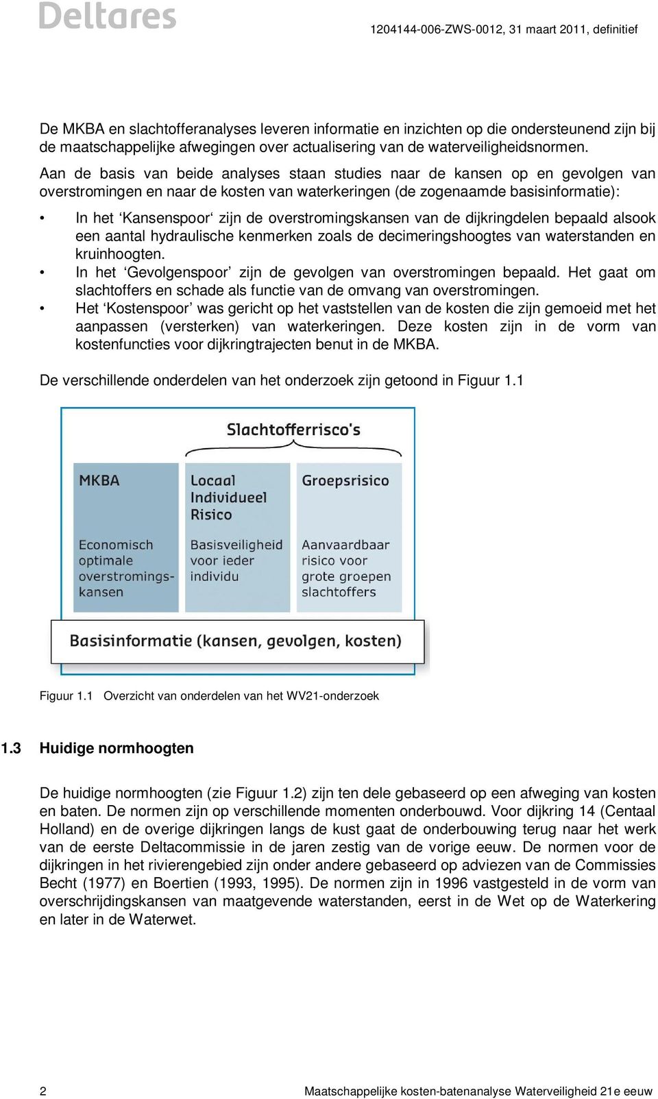 overstromingskansen van de dijkringdelen bepaald alsook een aantal hydraulische kenmerken zoals de decimeringshoogtes van waterstanden en kruinhoogten.