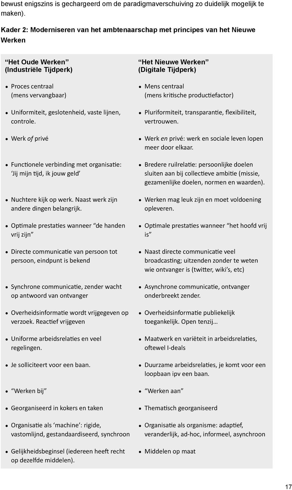 controle. Werk of privé Func6onele verbinding met organisa6e: Jij mijn 6jd, ik jouw geld Nuchtere kijk op werk. Naast werk zijn andere dingen belangrijk.