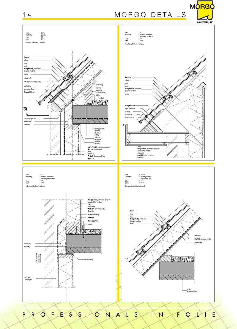 p.v. anker ondersabelen luchtdichte afwerking dampopen/ dampdoorlatend membraan stijlen Morgo EPDM slab vogel-/muisschroot ventilatie waterdichte laag spouw, dampopen/ dampdoorlatend membraan,, DA 13.