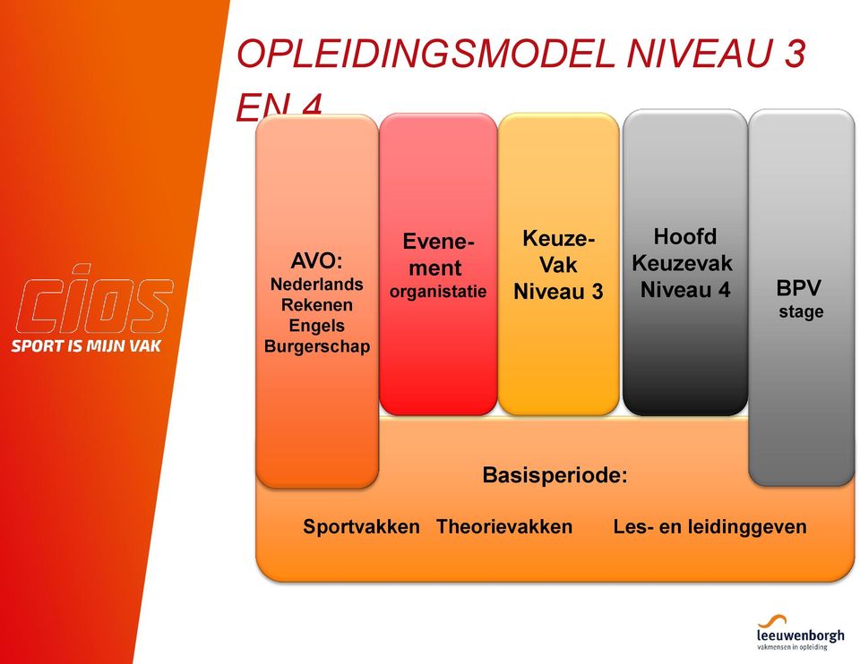 Keuze- Vak Niveau 3 Hoofd Keuzevak Niveau 4 BPV