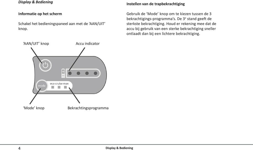 De 3 e stand geeft de sterkste bekrachtiging.