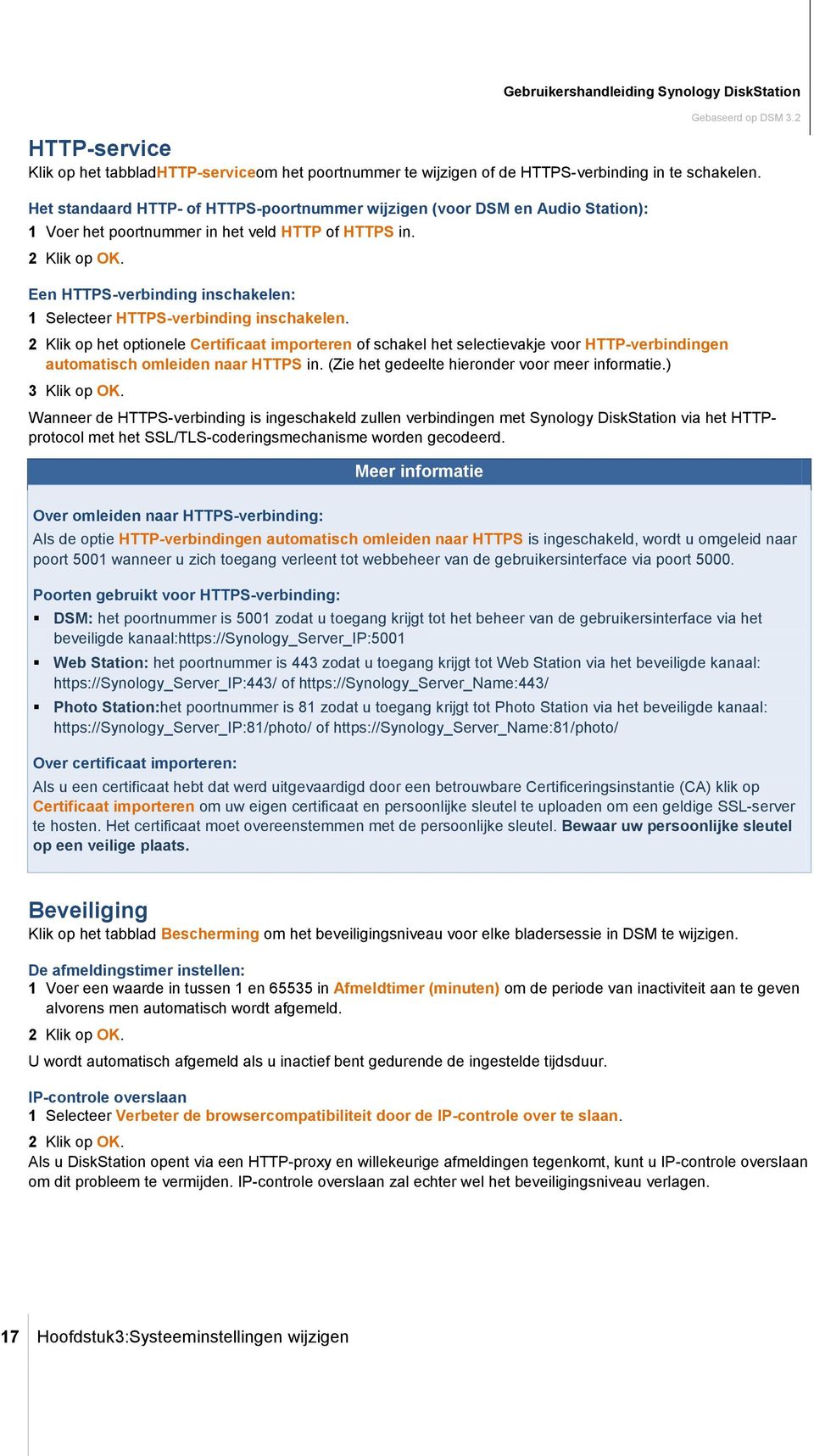 Een HTTPS-verbinding inschakelen: 1 Selecteer HTTPS-verbinding inschakelen.