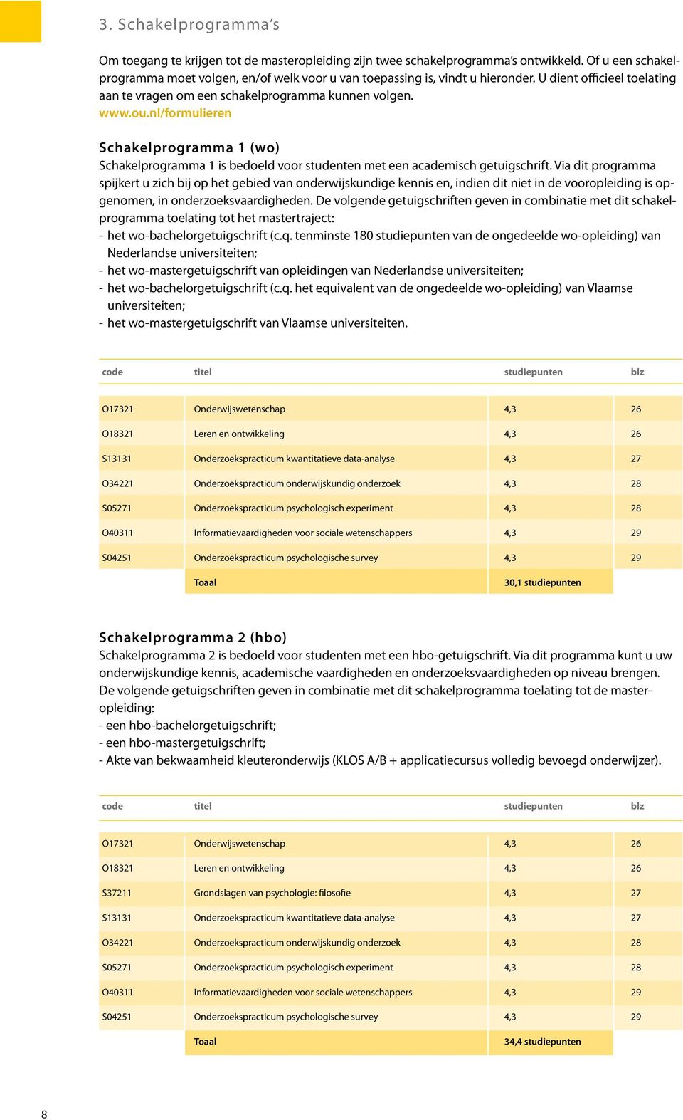 nl/formulieren Schakelprogramma 1 (wo) Schakelprogramma 1 is bedoeld voor studenten met een academisch getuigschrift.