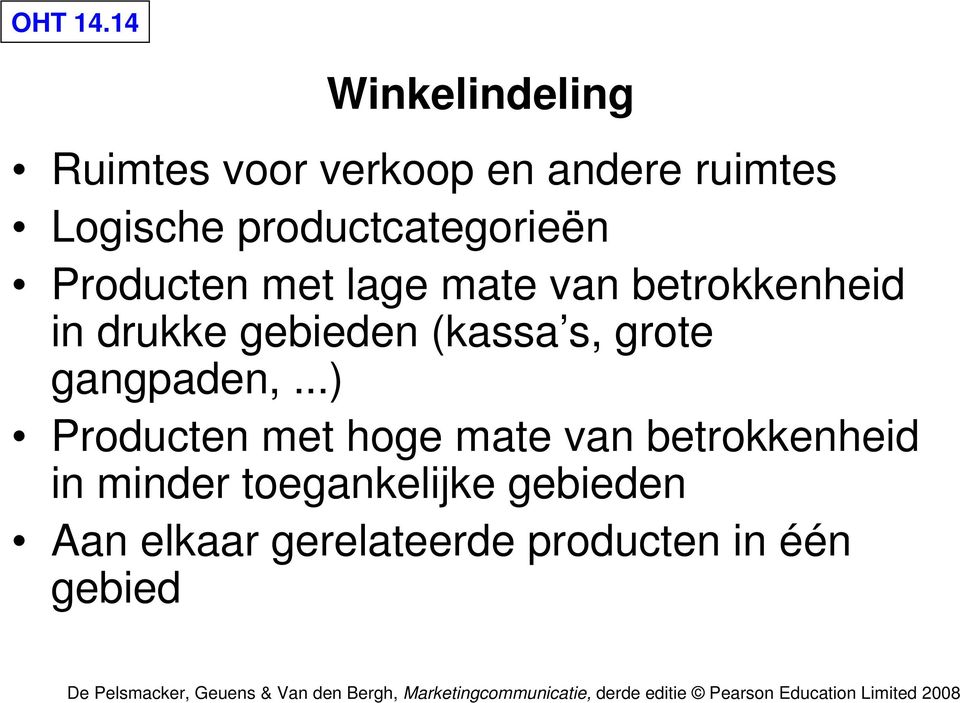 productcategorieën Producten met lage mate van betrokkenheid in drukke