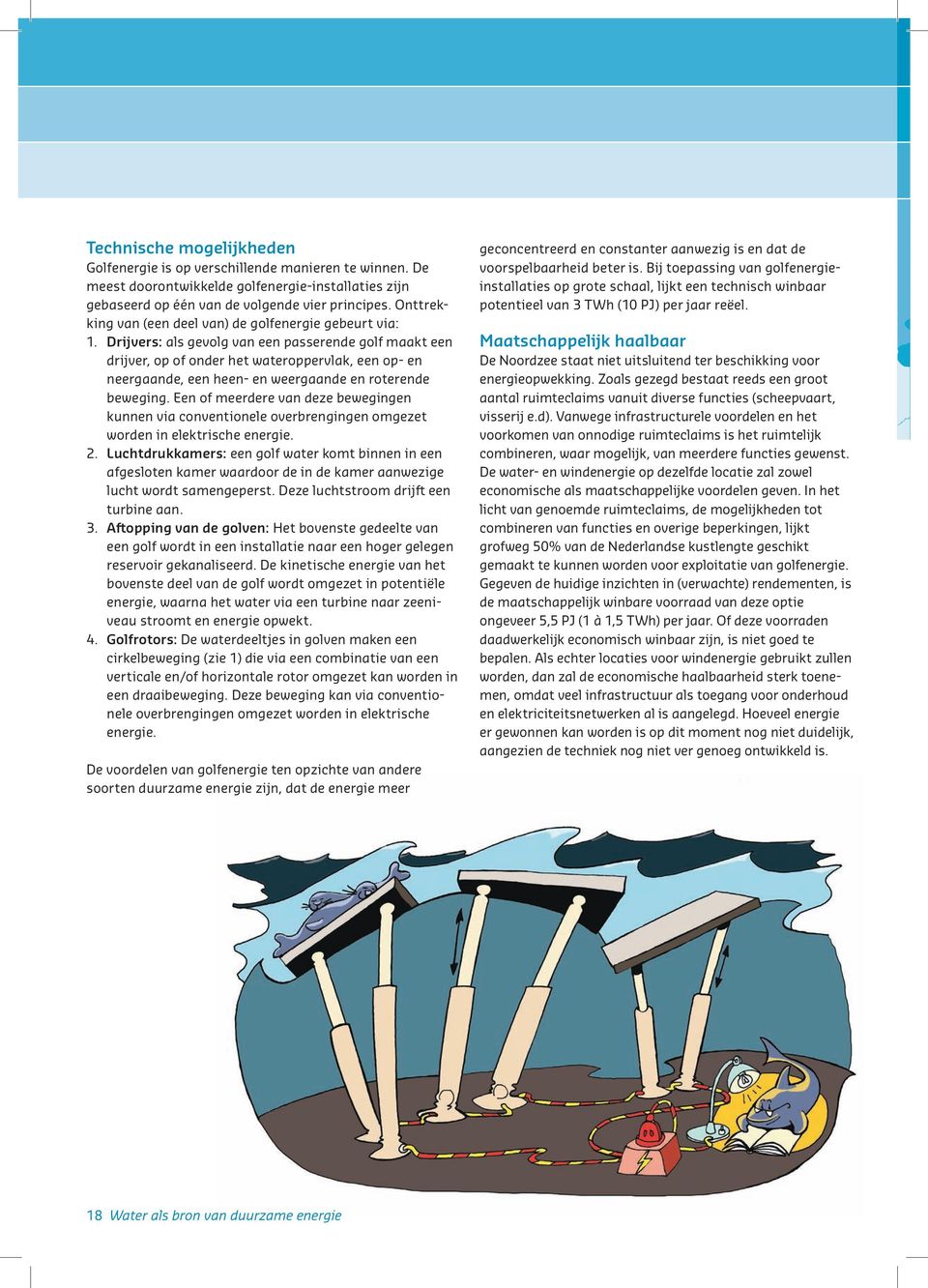 Drijvers: als gevolg van een passerende golf maakt een drijver, op of onder het wateroppervlak, een op- en neergaande, een heen- en weergaande en roterende beweging.