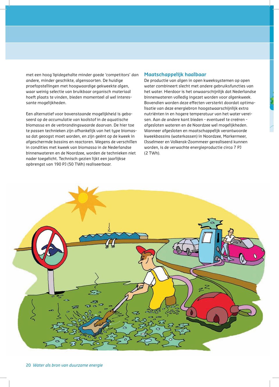 Een alternatief voor bovenstaande mogelijkheid is gebaseerd op de accumulatie van koolstof in de aquatische biomassa en de verbrandingswaarde daarvan.