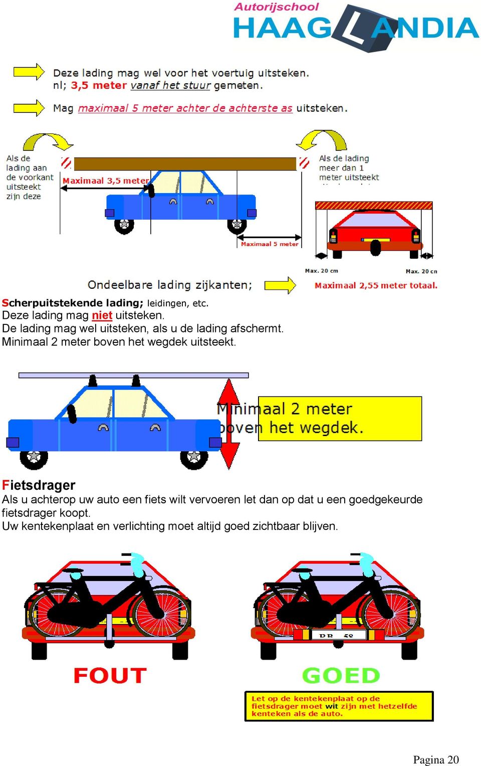 Minimaal 2 meter boven het wegdek uitsteekt.