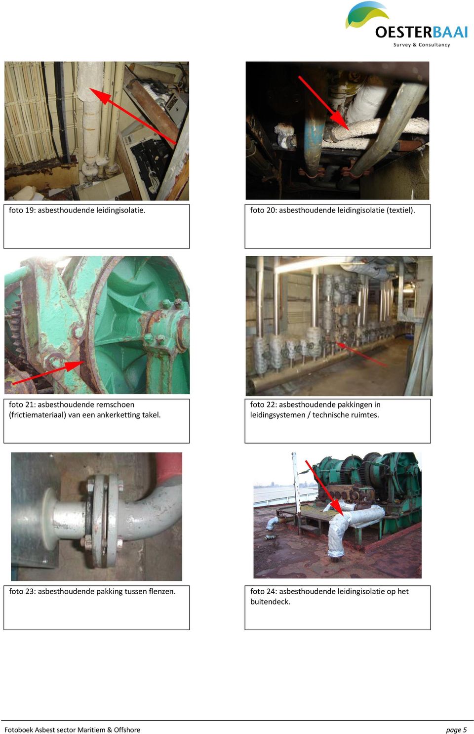 foto 22: asbesthoudende pakkingen in leidingsystemen / technische ruimtes.