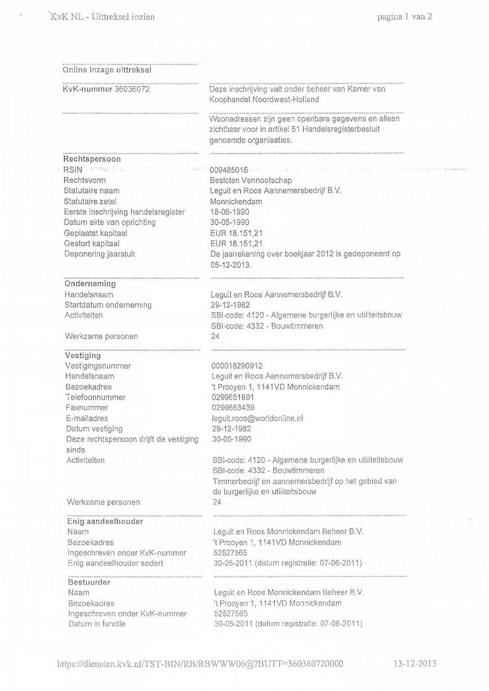 51 Handelsregisterbesiuit genoemde organisaties.