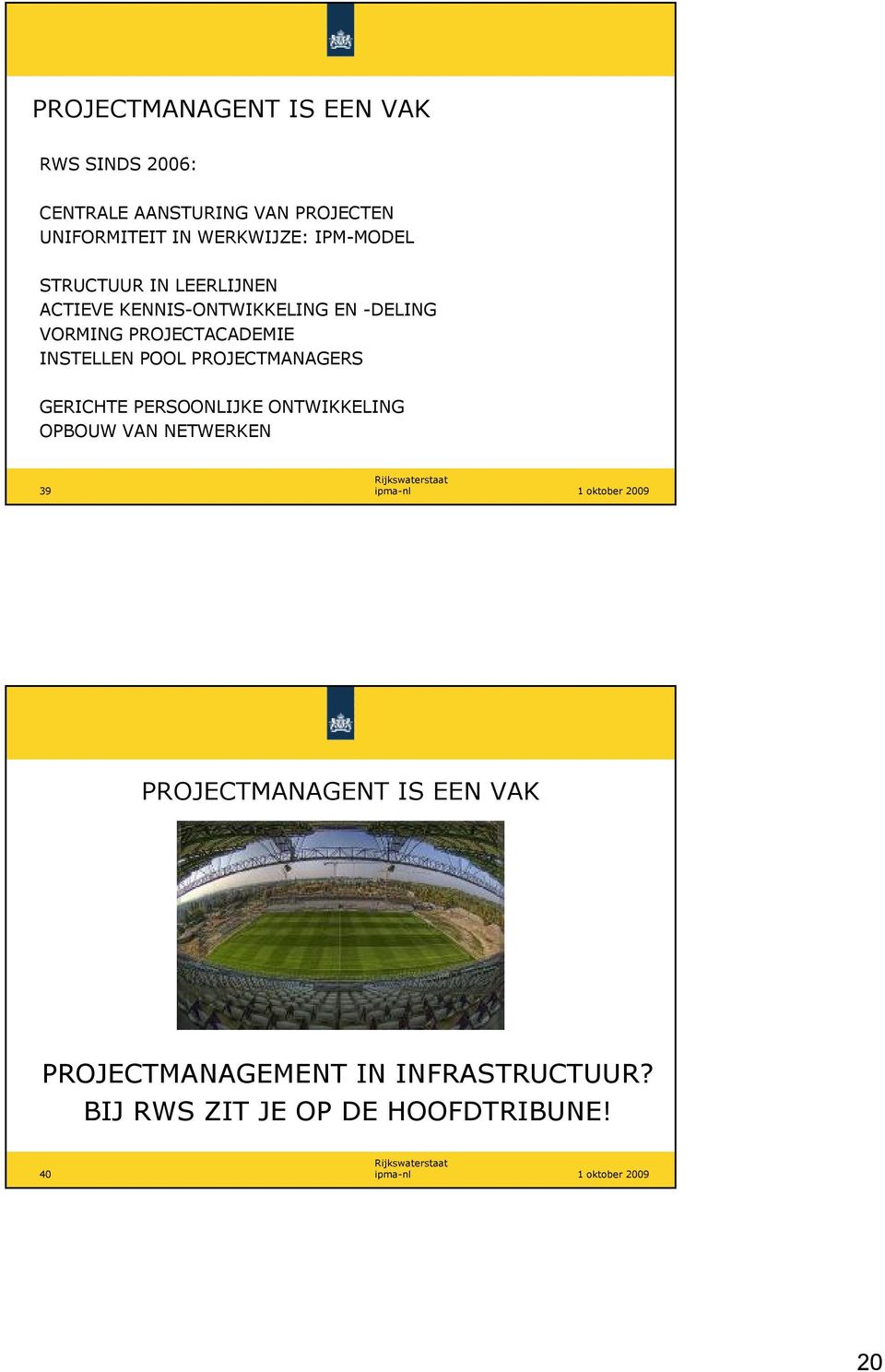 PROJECTACADEMIE INSTELLEN POOL PROJECTMANAGERS GERICHTE PERSOONLIJKE ONTWIKKELING OPBOUW VAN NETWERKEN