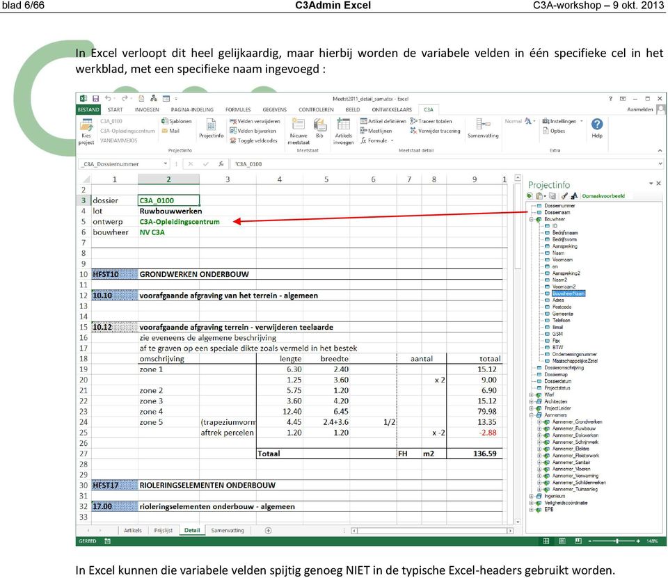 variabele velden in één specifieke cel in het werkblad, met een specifieke