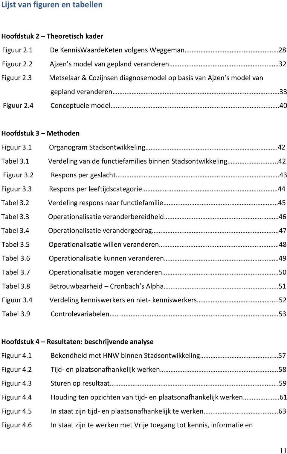 40 Hoofdstuk 3 Methoden Figuur 3.1 Tabel 3.1 Figuur 3.2 Figuur 3.3 Tabel 3.2 Tabel 3.3 Tabel 3.4 Tabel 3.5 Tabel 3.6 Tabel 3.7 Tabel 3.8 Figuur 3.4 Tabel 3.9 Organogram Stadsontwikkeling.