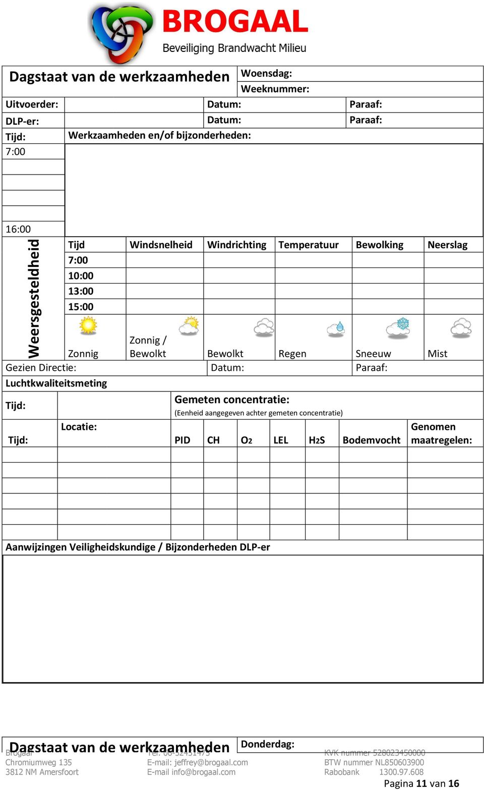 Mist Gezien Directie: Datum: Paraaf: Luchtkwaliteitsmeting Gemeten concentratie: (Eenheid aangegeven achter gemeten concentratie) Locatie: Genomen