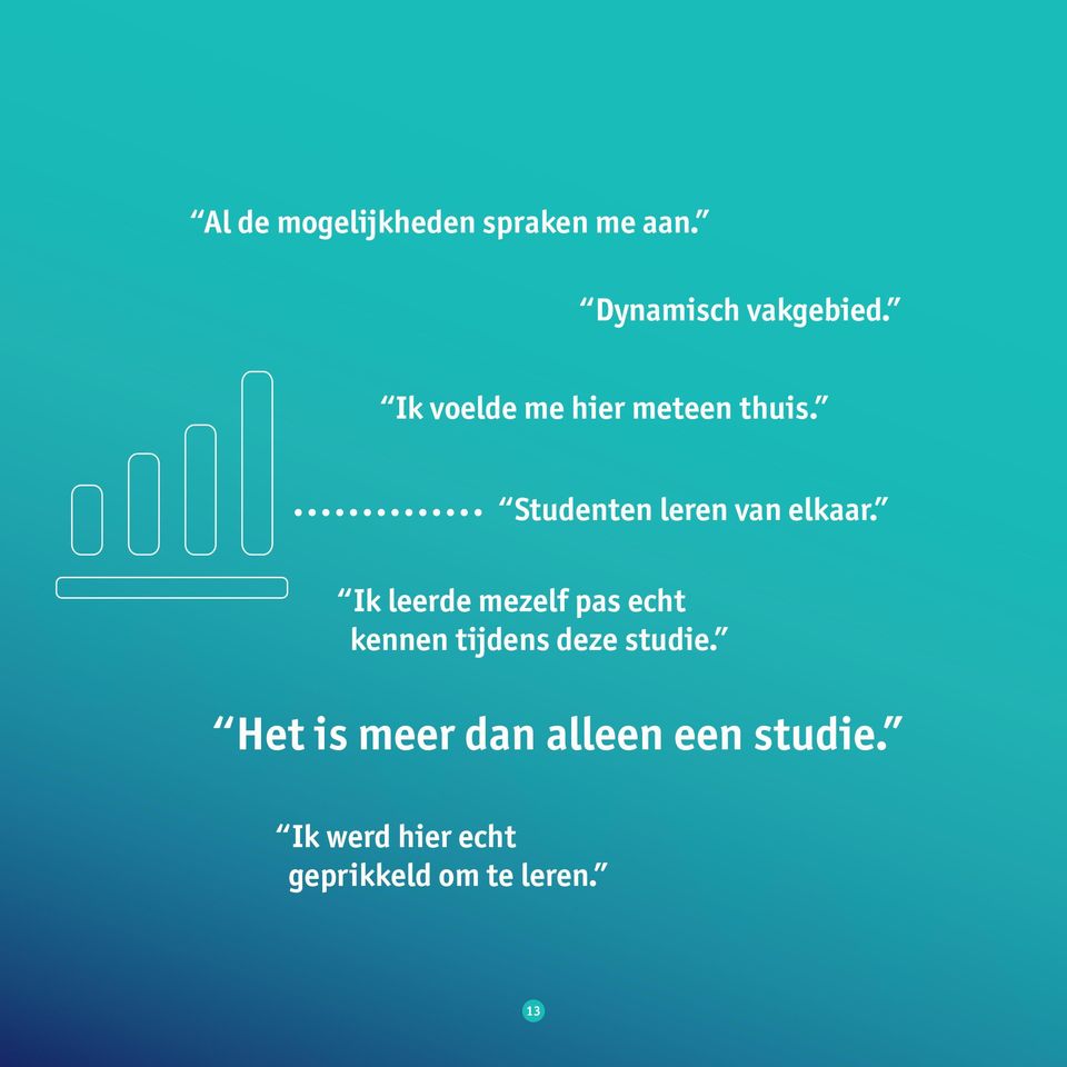 Ik leerde mezelf pas echt kennen tijdens deze studie.