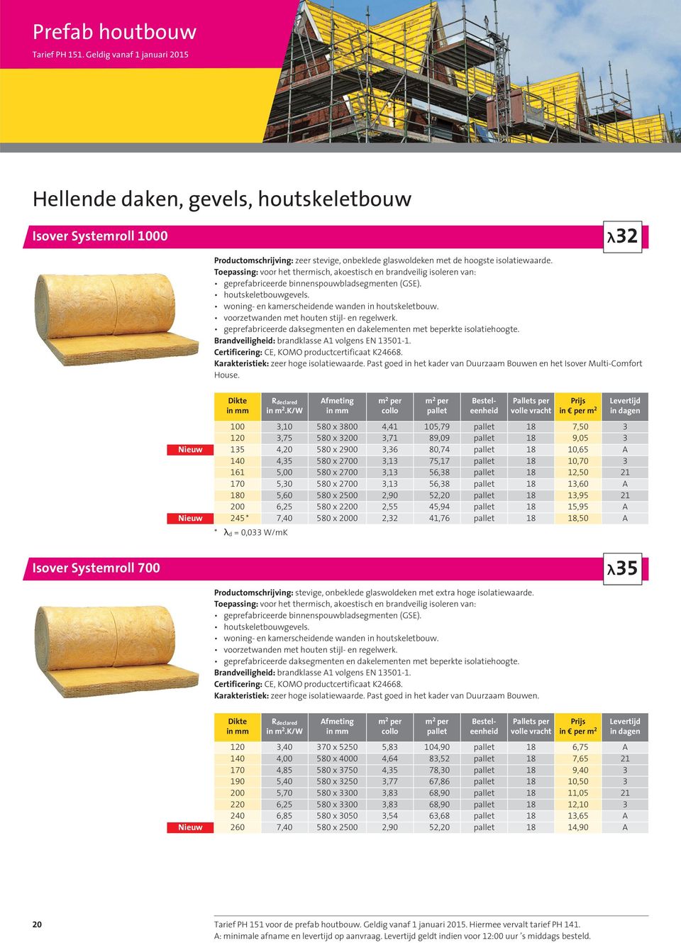 Toepassing: voor het thermisch, akoestisch en brandveilig isoleren van: geprefabriceerde binnenspouwbladsegmenten (GSE). houtskeletbouwgevels. woning- en kamerscheidende wanden in houtskeletbouw.