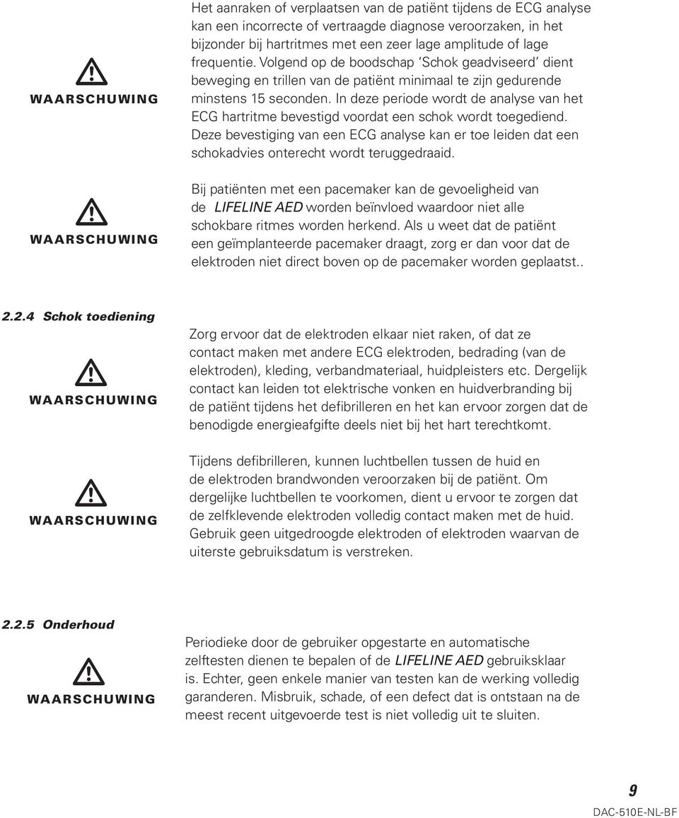 In deze periode wordt de analyse van het ECG hartritme bevestigd voordat een schok wordt toegediend.