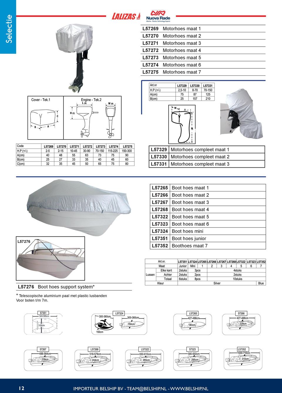 L57267 Boot hoes maat 3 L57268 Boot hoes maat 4 L57322 Boot hoes maat 5 L57323 Boot hoes maat 6 L57324 Boot hoes mini L57351 Boot hoes junior L57352 Boothoes maat