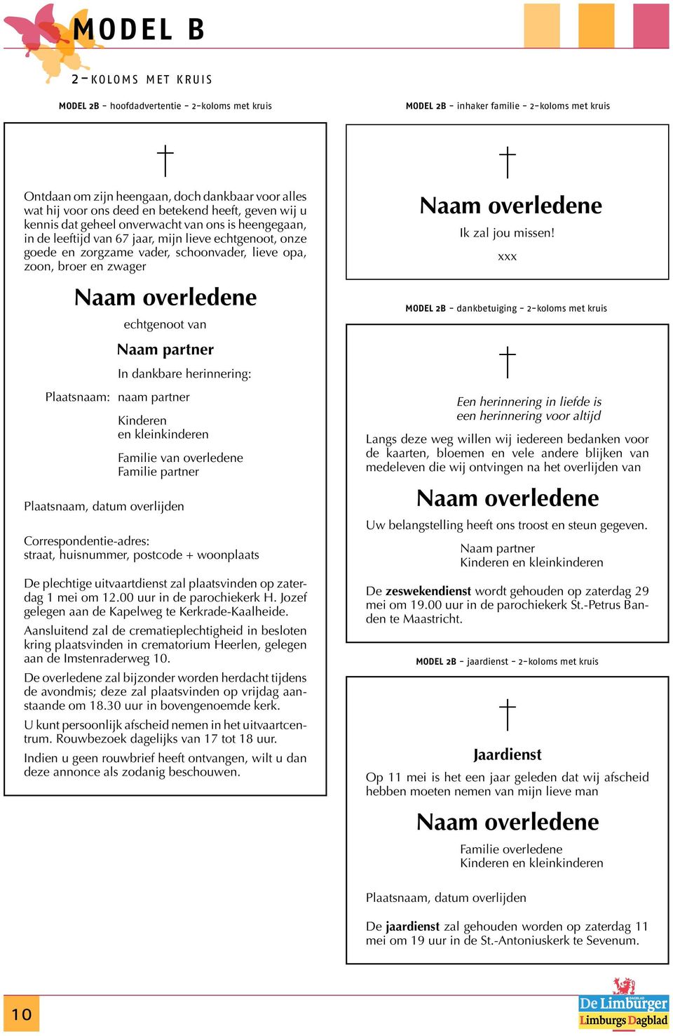 en zwager echtgenoot van In dankbare herinnering: Plaatsnaam: naam partner Kinderen en kleinkinderen Familie partner Correspondentie-adres: straat, huisnummer, postcode + woonplaats De plechtige