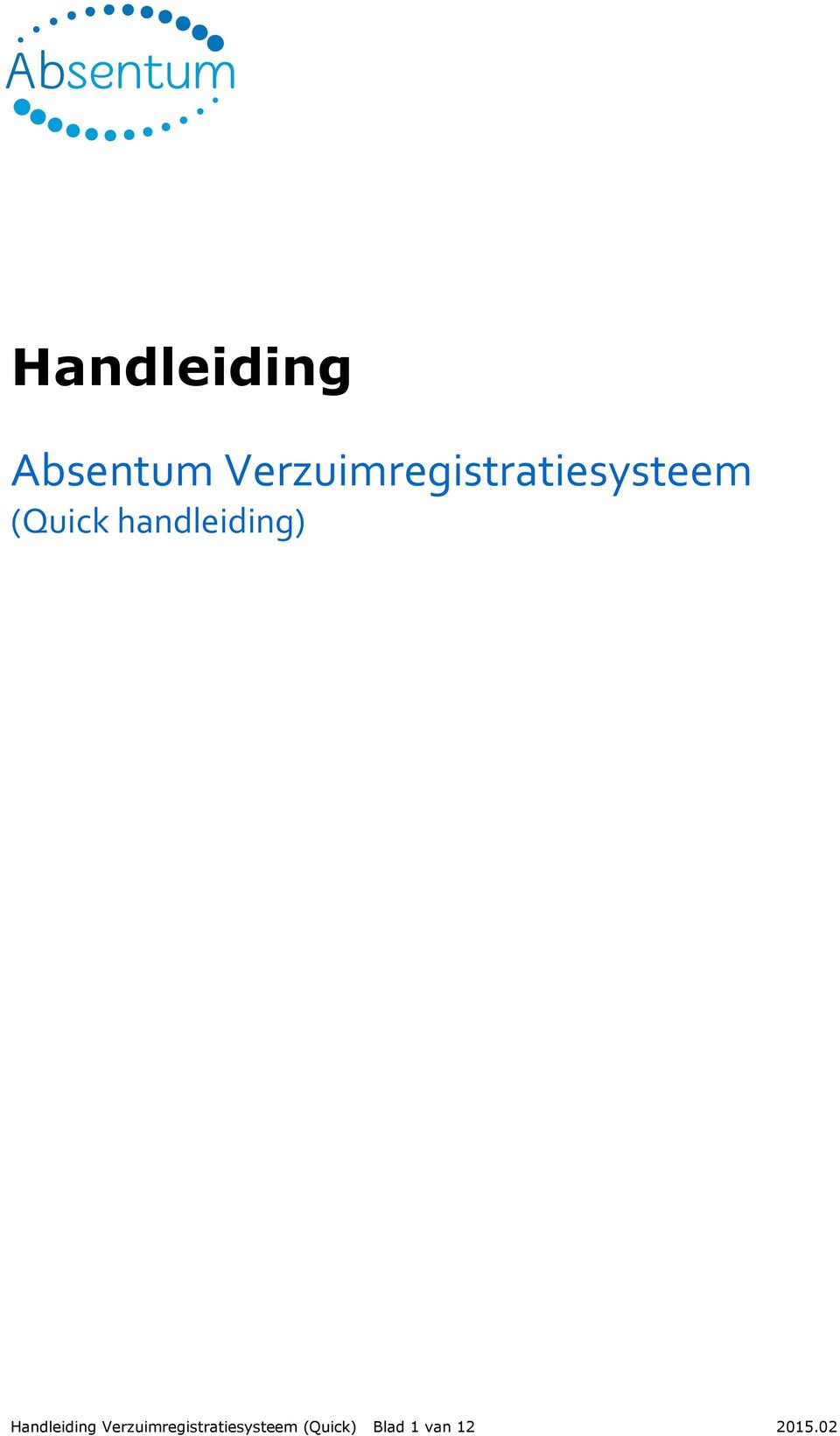 handleiding) Handleiding ) Blad 1