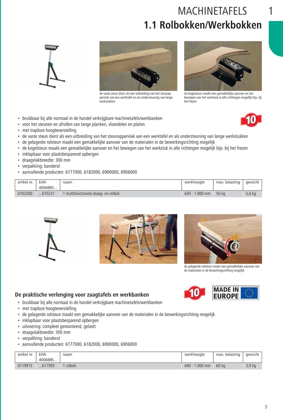 bewegen van het werkstuk in alle richtingen mogelijk bijv.