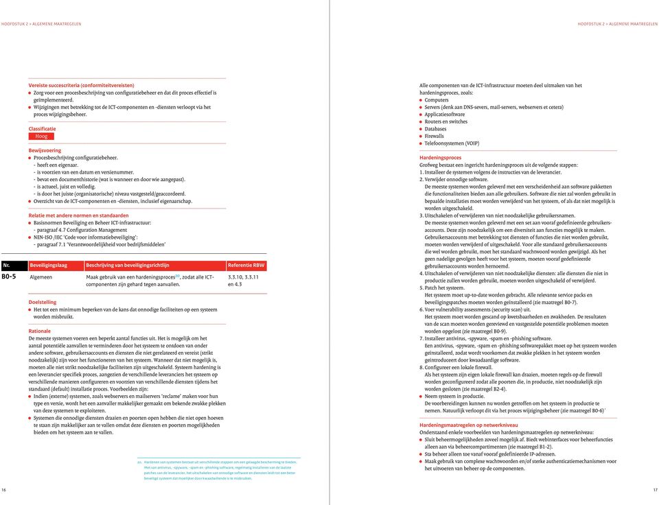 geïmplementeerd. Wijzigingen met betrekking tot de ICT-componenten en -diensten Wijzigingen verloopt via met het betrekking tot de ICT componenten en diensten verloopt via het proces wijzigingsbeheer.