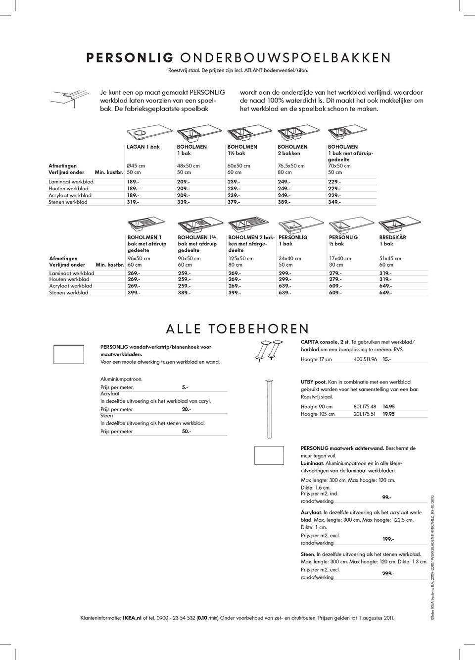 Dit maakt het ook makkelijker om het werkblad en de spoelbak schoon te maken.