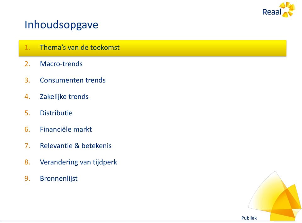 Zakelijke trends 5. Distributie 6.