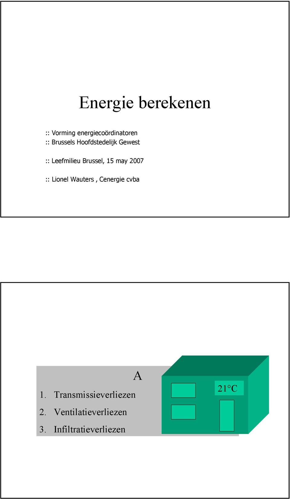 15 may 2007 :: Lionel Wauters, Cenergie cvba 1.