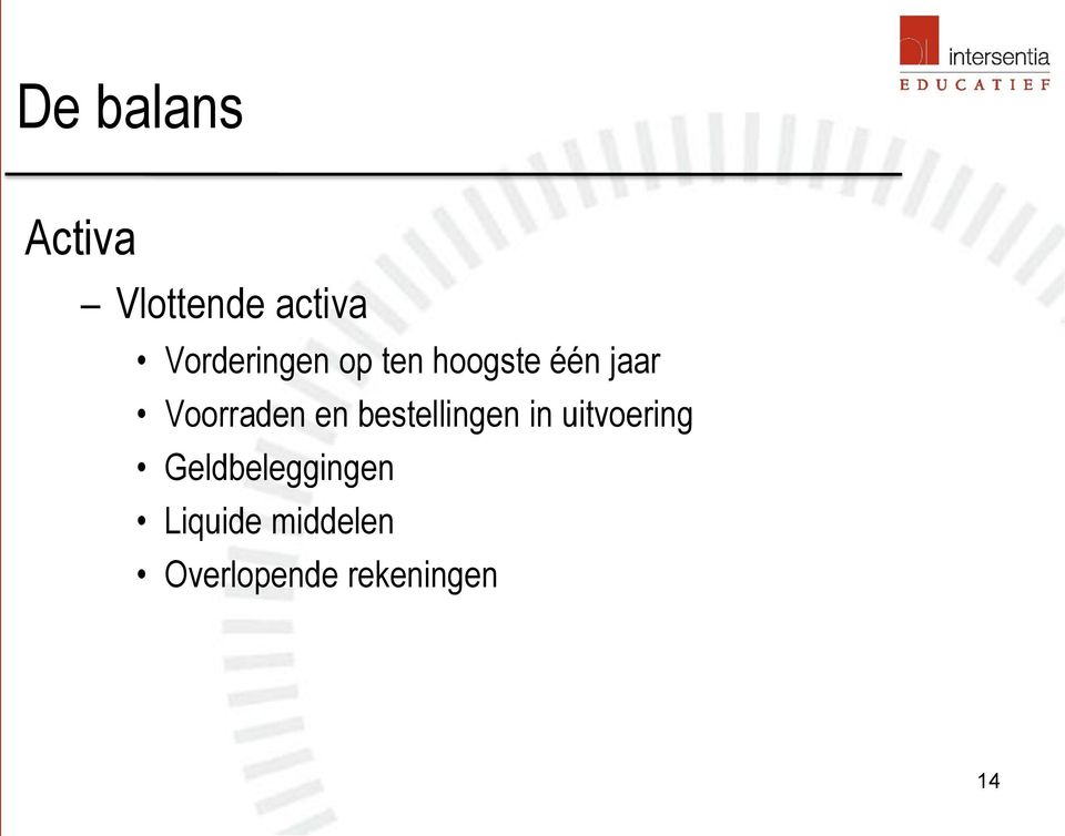 Voorraden en bestellingen in uitvoering